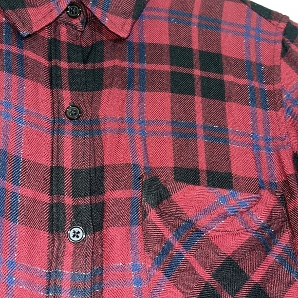 Rails Bianca Flannel Shirtdress in Red Black size XS - Picture 10 of 13